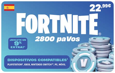 Fortnite 2800 Pavos V Bucks Tarjeta Regalo Videojuegos