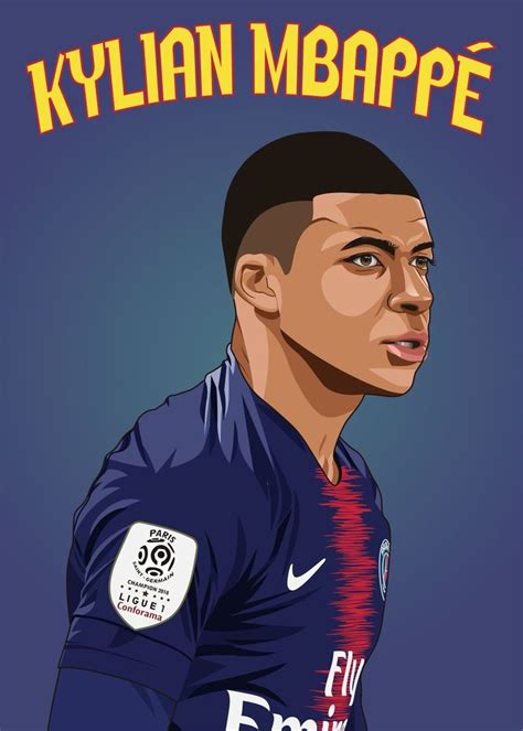 Kylian Mbappe Poster By Ades Creative Displate Football Drawing