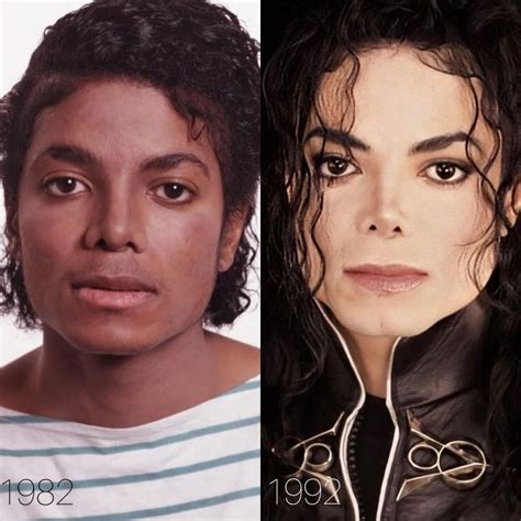 Michael Jackson Face Evolution From 1982 1992