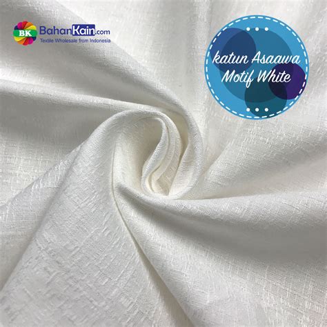 Kain Katun Asaawa Motif White