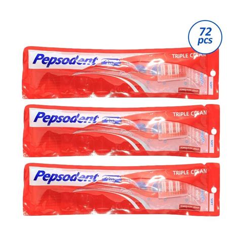 Jual Pepsodent Triple Clean Sikat Gigi Soft 72 Pcs Di Seller Unilever