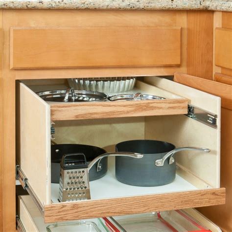 Slide-A-Shelf Made-To-Fit 12 in. to 24 in. Wide Double DekTM Slide-Out ...