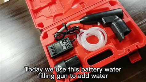 How To Fill Water In Forklift Battery Youtube