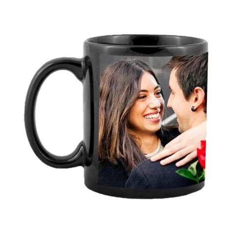 Ceramic Black Printed Mugs Logo Name Brand Photo With Free Pen At Rs