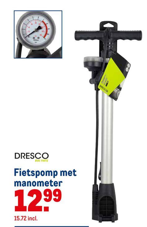 Dresco Fietspomp Met Manometer Aanbieding Bij Makro