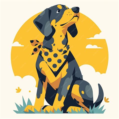 Premium Vector | Catahoula Leopard Dog Herding Livestock