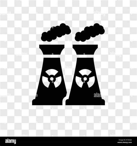 Nuclear Plant Vector Icon Isolated On Transparent Background Nuclear