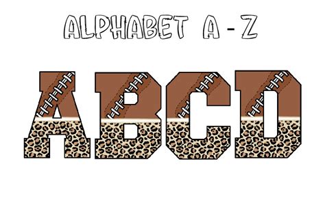 Football Leopard Alphabet PNG Design Graphic By Digital Creative Art