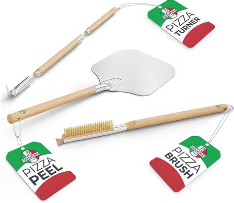 Senwosa Pizza Oven Accessories Kit W Pizza Peel 12 Inch Pizza Oven Brush And Stone