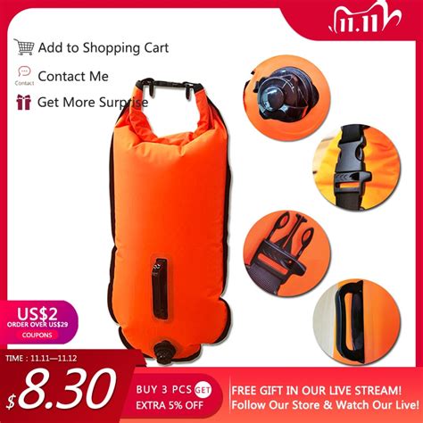 Waterproof Safety Swimming Buoy Safety Float Air Dry Bag Inflatable