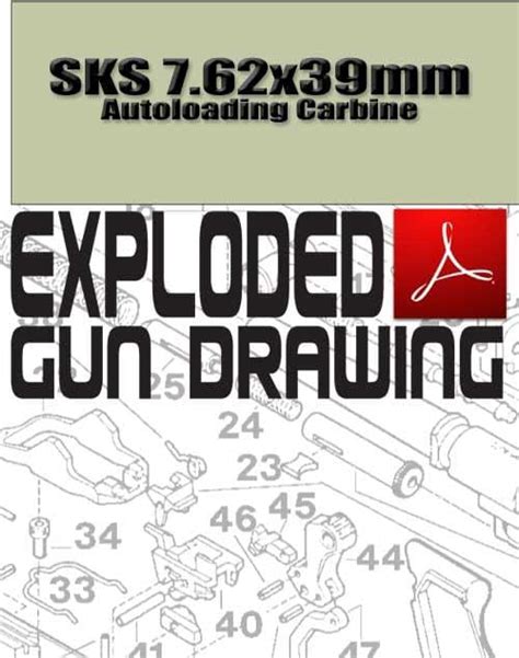 Sks 762x39mm Autoloading Carbine Exploded Gun Drawing Download