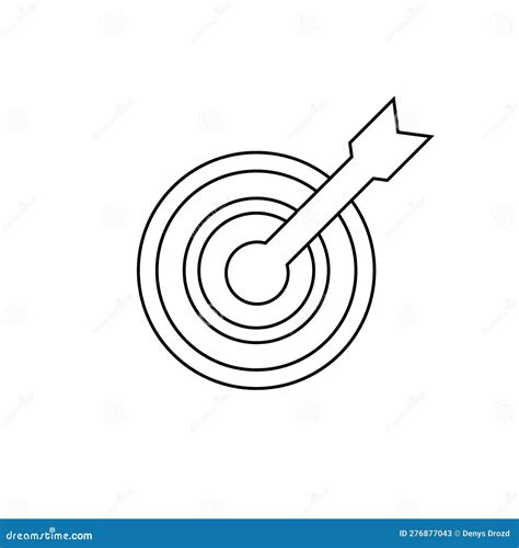 Icono De Vector De Flecha Signo De Ilustración De Bullseye Símbolo De