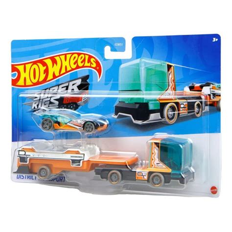 Набор игровой Hot wheels Супергрузовики со спортивными автомобилями District Transport