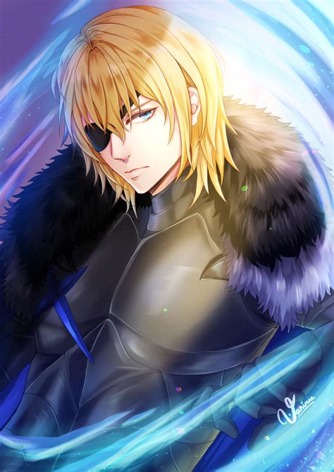 Safebooru 1boy Armor Artist Name Blonde Hair Blue Eyes Dimitri Alexandre Bladud Eyepatch Fire