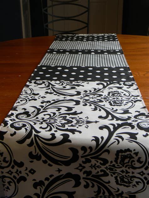 Table Runner I Created For A Black And White D Cor With A Pop Of Red