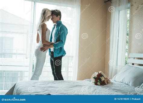 Happy Couple Playing Together Stock Image Image Of People Male