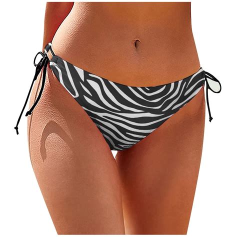 DENGDENG Women S Tie Side Solid Bottom Beachwear Swimsuit Bikini