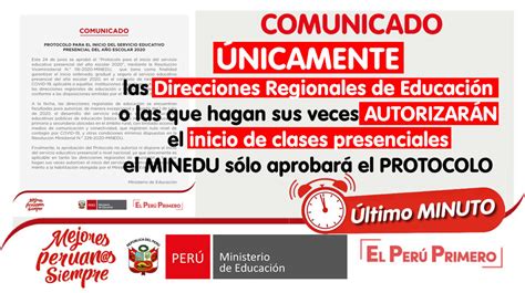 Comunicaci N Solo Las Direcciones Regionales De Educaci N O Las