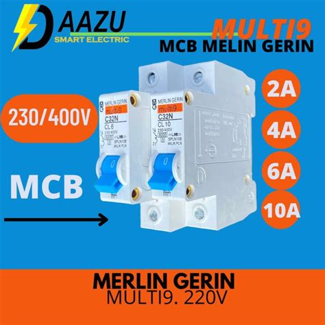 Mcb Merlin Gerin Multi C C C C Mcb Listrik Pln V Meeran