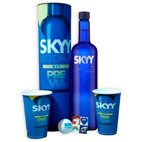 Skyy Vodka Cl Sico Original Ml C Estuche Borrachines