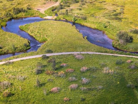 Winding river aerial view stock image. Image of rural - 11291551