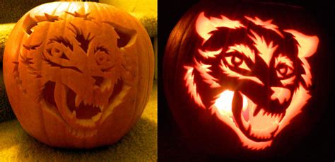 Pumpkin Wolf Face 2014 by jadewik on DeviantArt