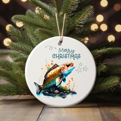 Brown Trout Christmas Ornament Fishing Etsy