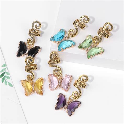 Colorful Crystal Butterfly Pendant Hair Accessories For Women Headwear