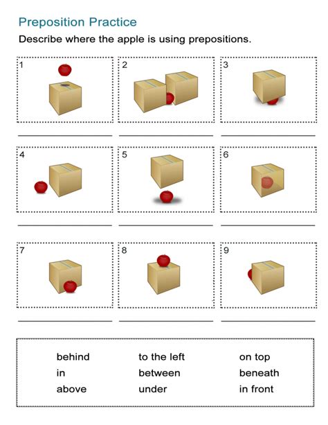 5 Preposition Worksheets For Place Time And Movement All Esl