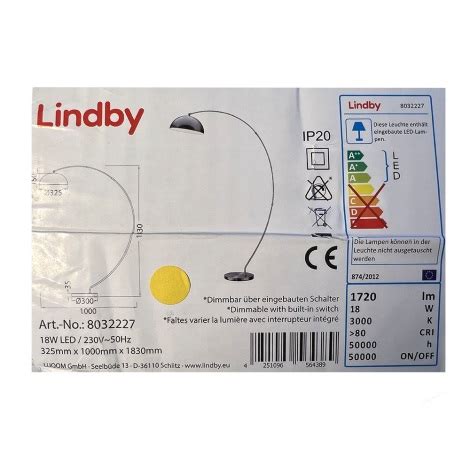 Lindby Dimmbare Led Stehlampe Zara Led W V Beleuchtung De