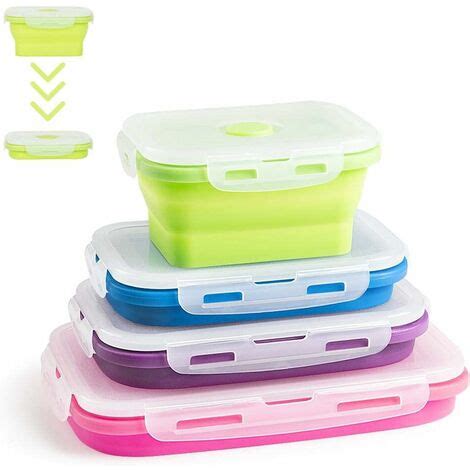 Silicone Collapsible Lunch Box Pcs Collapsible Stand Food Storage