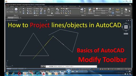 How To Project Two Lines To Connect Each Other In Autocad Project Two