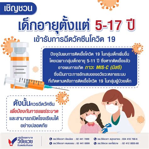 Vichaivej Nongkhaem Hospital เชิญชวน เด็กอายุตั้งแต่ 5 17 ปี เข้ารับ