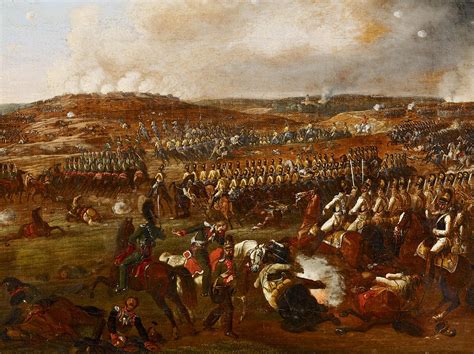 The Battle Of Borodino At The Moskva River On September Painting