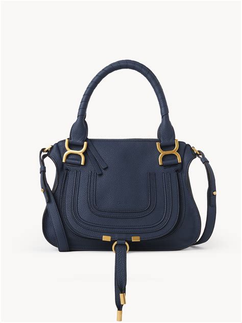 Chlo Small Marcie Bag In Grained Leather Chlo Sg