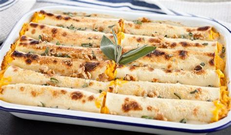 Butternut Squash Cannelloni With Sage Cream Sauce Recipes Cannelloni Recipes Sage Cream