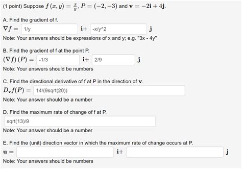 Point Suppose F X Y Xy P And V I J Studyx