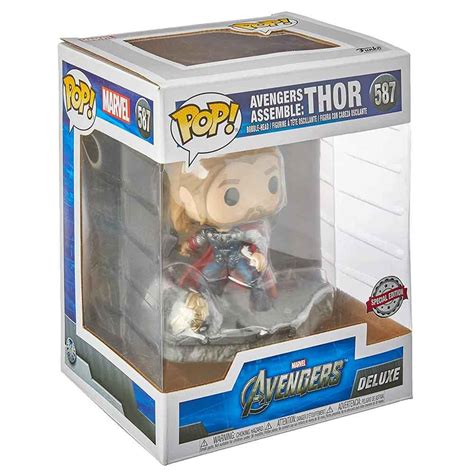 Funko Pop Marvel Avengers Assemble Exclusive Deluxe Thor 587 Ri Happy