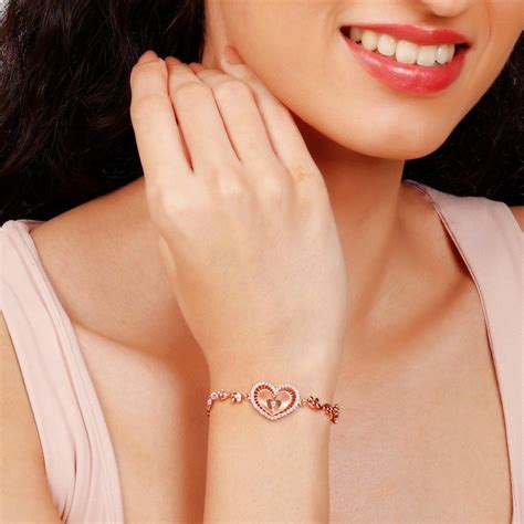 Buy GIVA Sterling Silver Rose Gold Love Affair Bracelet For Womens And