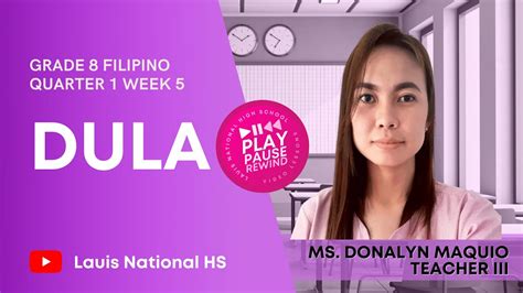 Grade 9 Filipino Q1 Week 5 Dula Youtube