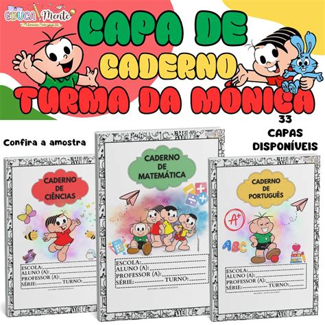 Capinhas De Caderno Turma Da Monica
