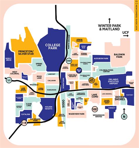 Map Of Orlando Neighborhoods - Draw A Topographic Map