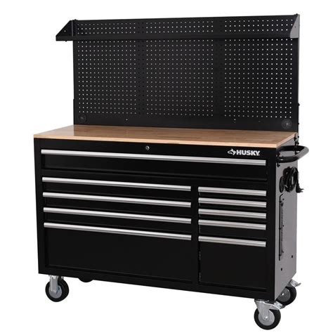 Husky Modular Tool Storage 52 In W Standard Duty Black Mobile