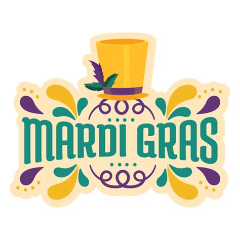 Mardi Gras Magician Hat Lettering Png And Svg Design For T Shirts