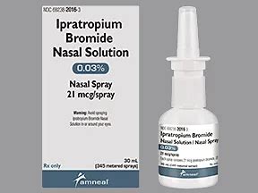 Atrovent Nasal Spray Ipratropium Intranasal Dosing Indications