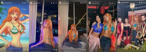 Anya Geraldine Seksi Berbikini Cosplay Ala Nami One Piece Di Ultah BCL