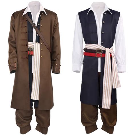 Jual Movie Pirates Of The Caribbean Cosplay Costume Captain Jack