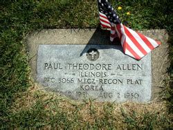 PFC Paul Theodore Allen 1931 1950 Homenaje De Find A Grave