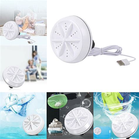 Mini Portable Ultrasonic Turbine Washing Machine Turner Usb Powered