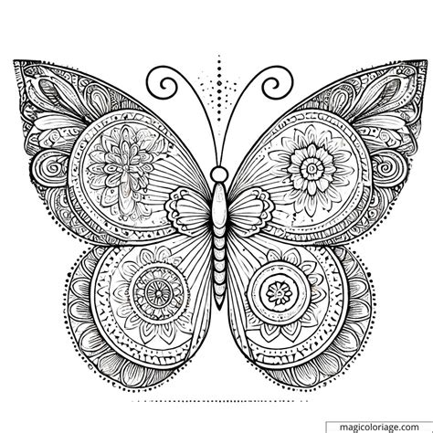 Coloriage Mandala Papillon